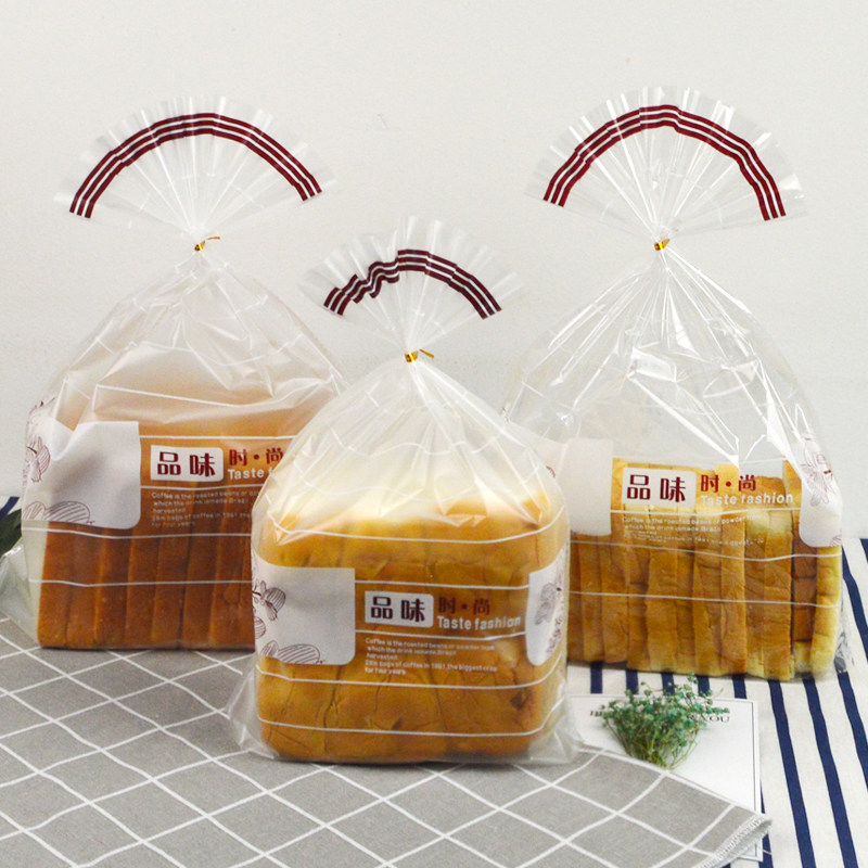 Huaense Tiancheng Bread Bag Transparent Toast Bread Bag 100 Bags Biscuit Packaging Frosted Baking packaging