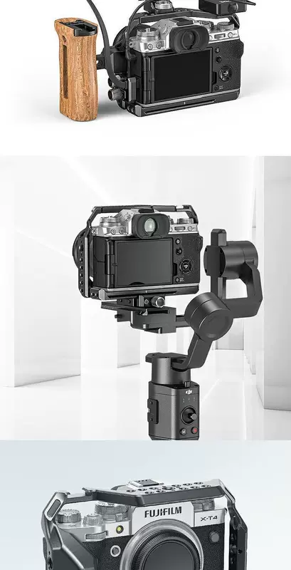 Bộ phụ kiện máy ảnh lồng thỏ SmallRig Fuji XT4 chụp thẳng đứng bao gồm cả lồng chống xước 2808 - Phụ kiện máy ảnh DSLR / đơn