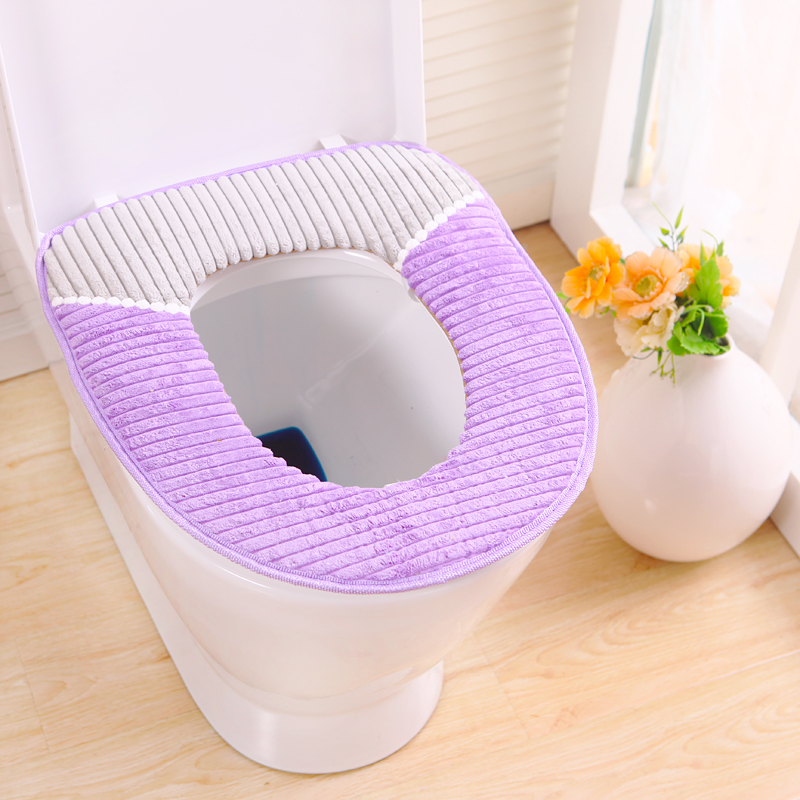 Toilet seat cushion Toilet ferrule Four seasons plush autumn and winter household toilet seat cushion Toilet universal toilet mat