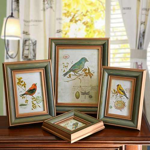 Ретро фоторамка из натурального дерева, настенная фотография, в американском стиле, делается под заказ