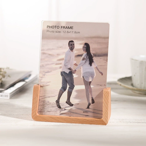 Современная фотография из натурального дерева, акриловая фоторамка, 7 дюймов, делается под заказ