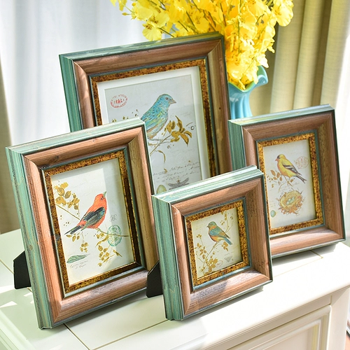 Ретро фоторамка из натурального дерева, настенная фотография, в американском стиле, делается под заказ