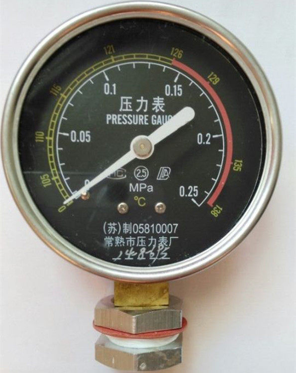 浙江新丰手提式压力蒸汽消毒锅配件常熟市压力表0-0.25MPa