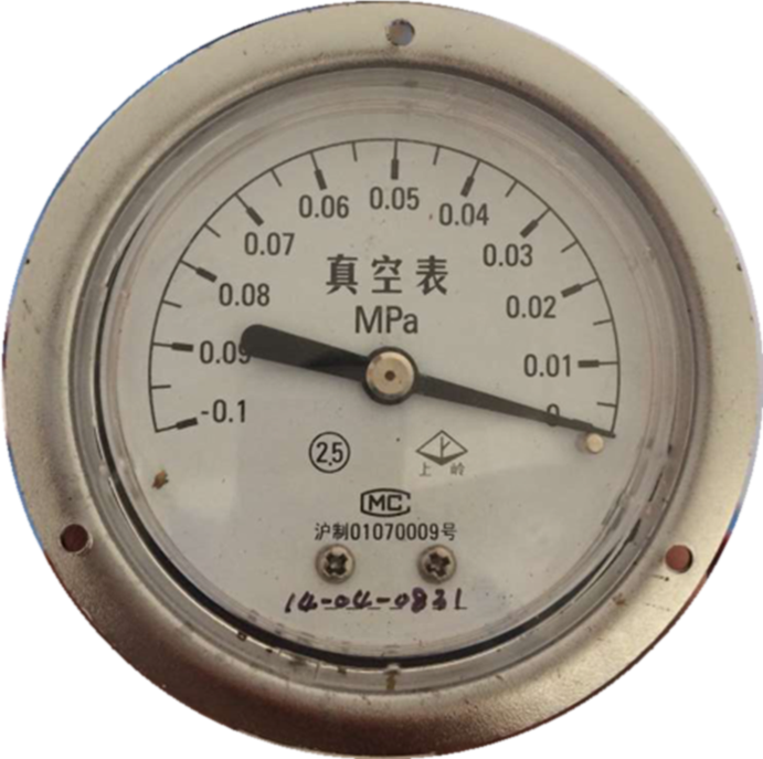 电动吸引器配件负压真空表 上海宜川上岭牌压力真空表-0.1-0MPA