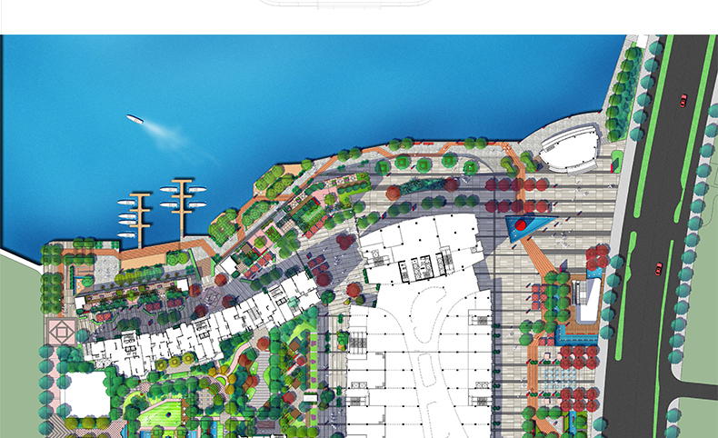 R018园林景观设计小清新PS彩色总平面图-46