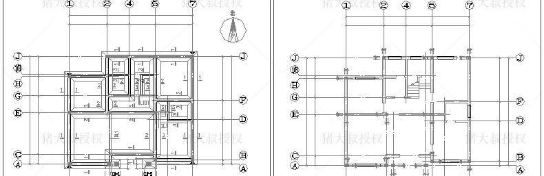 新农村自建房设计图纸一层二层三层建筑CAD施工图别墅建筑效果图