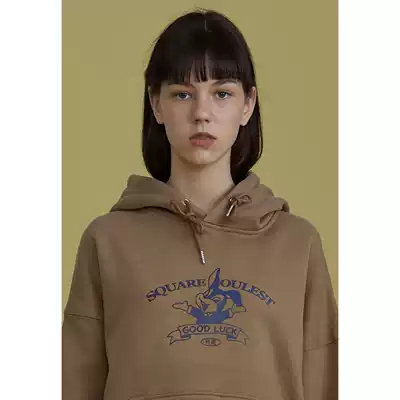 square houlest homemade thin velvet cotton casual top Couple models hooded loose coat 2021 New