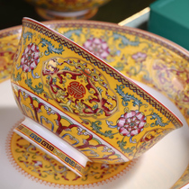 Jingdezhen ceramic tableware set New Chinese dishwasher chopsticks dish set Household rice bowl plate combination
