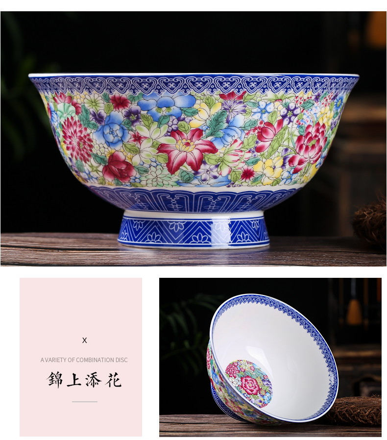 Jingdezhen ceramic product 6 inches tall foot against the iron rice bowl to eat rainbow such as bowl with a single ipads porcelain bowl bowl of long life