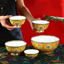 Ceramic Bowl Home 2021 New Chinese style Phnom Penh Light Luxurious Bone Porcelain Suo Bowl minimalist Gift Bowl DISH SUIT EATING BOWL