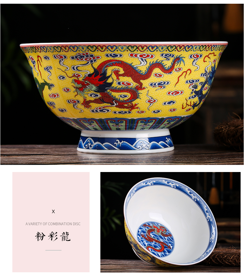 Jingdezhen ceramic product 6 inches tall foot against the iron rice bowl to eat rainbow such as bowl with a single ipads porcelain bowl bowl of long life