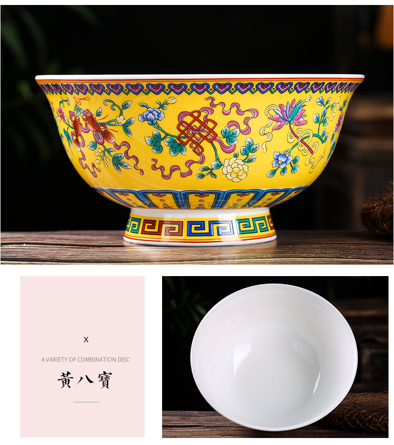 Jingdezhen ceramic product 6 inches tall foot against the iron rice bowl to eat rainbow such as bowl with a single ipads porcelain bowl bowl of long life