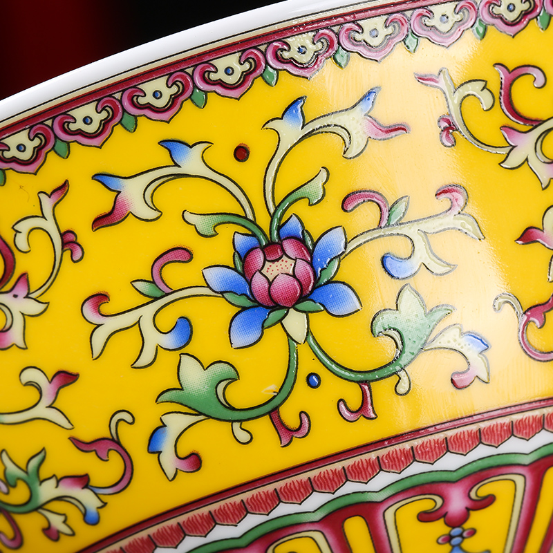 Jingdezhen ceramic product 6 inches tall foot against the iron rice bowl to eat rainbow such as bowl with a single ipads porcelain bowl bowl of long life