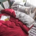 Mùa đông ấm áp nhung bé bốn mảnh san hô lông cừu flannel tấm chăn che giường đôi chăn đệm Bộ đồ giường bốn mảnh