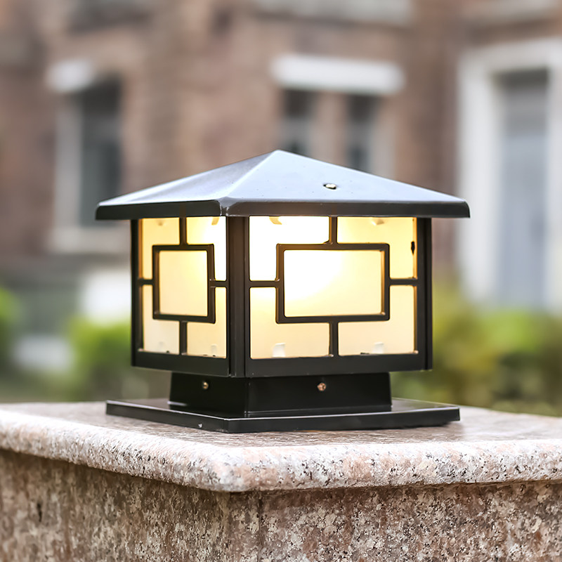 European wall lamp - type wall lamp - square outdoor door - post lamp LED courtyard column lamp
