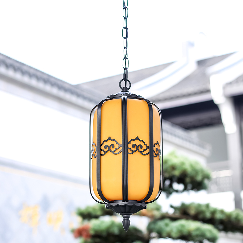 Chinese-Style Outdoor Chandelier, Courtyard Waterproof Ceiling Light, Garden Corridor Pavilion Light, Outdoor Grape Trellis Pavilion Light, Palace Lantern