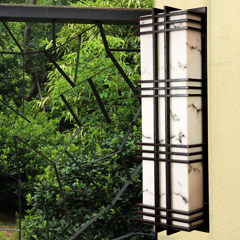 Imitation marble lamp hotel lobby villa wall welcome lamp outdoor European wall lamp outdoor waterproof landscape wall lamp