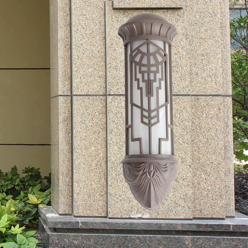 Lobby Hotel Villa Wall Welcome Lamp Imitation Marble Lamp Outdoor European Wall Lamp Outdoor Antique Lamp