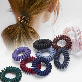 Small Korean-Style Matte Phone Cord Hair Ties for Women, Adult Hair Bands, Electric Wire Rubber Rings, Mori Girl Style Thin Hair Ties