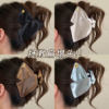Save the Flat Hair with This Satin Shell Triangle Claw Clip for Women, 2025 New Style, Voluminous Back of the Head, High-End Ponytail Hair Clip