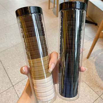 Elastic Hair Ties for Women, High Elasticity, Durable Hair Bands, Summer Black Hair Ties, Thick Rubber Bands That Do Not Pull on Hair