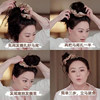 Zhang Ruonan's Same Style Red Scrunchie, High-End Ponytail Hair Tie, Satin Kitsch Padded Sleep Hairband