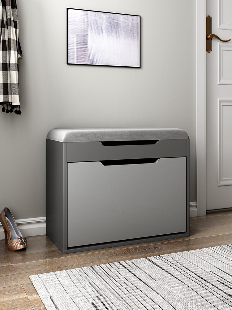 Nordic shoe stool Simple modern small household door can sit shoe cabinet dump bucket Shoe stool storage stool