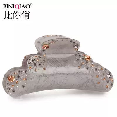 Rhinestone hairclip grab clip large clip Korean hair accessories female hair accessories medium grab clip clip clip hairhairclip mother hair