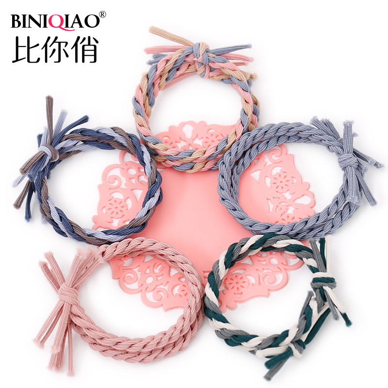 Collared Hair Circles Women's Tennis Red Ins hair band Gluten Women Za Hair Rope Tied Hair Rubber Fascia Korea Leather Pocket