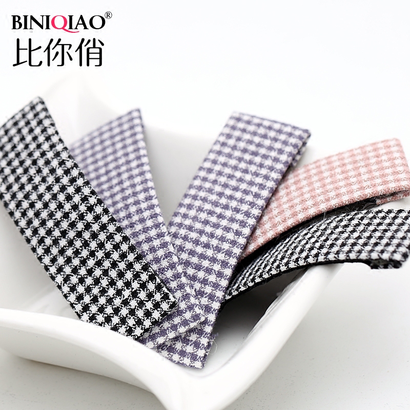 Cloth Art BB Clip Hair Clip Student Lipped Sea Clip Small Fresh Head Decorated Hair Ornaments Korea Word Clip Hair Clip Hair Clip Small Side Clip