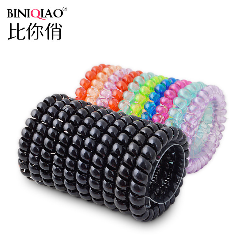Small large telephone ring Korean hair accessories headdress leather hair ring Hair ring Telephone line rubber band Head flower hair ring