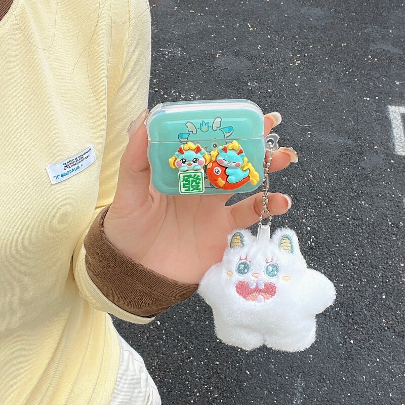 Applicable airpods3 headphone protective sleeve AirPodspro new anti-fall shell generation headphones box generation headphones Cairobe New Year cover pm1 2 Apple ipodpro 3 generations