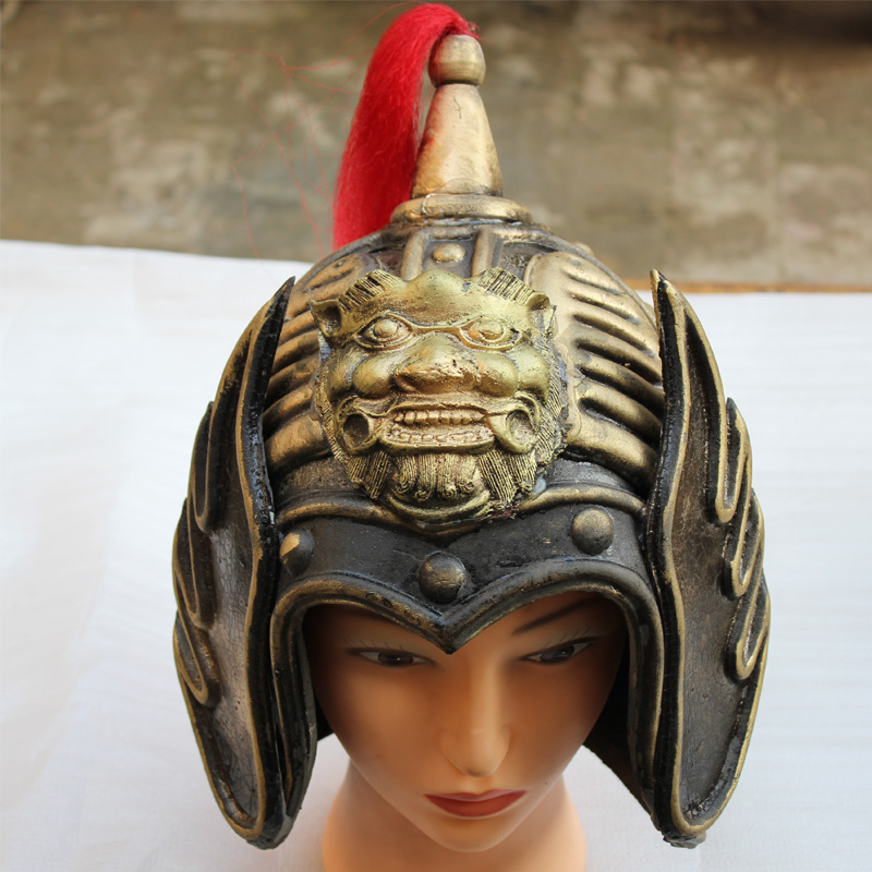 Film and television stage performances of ancient generals, soldiers, helmets, hats, armors, clothing, props, military generals, Yue Feihu head hat - Taobao