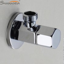 SHAMANDA bathroom all-copper hot and cold red red triangle valve thickened extended explosion-proof crack-proof all-copper angle valve