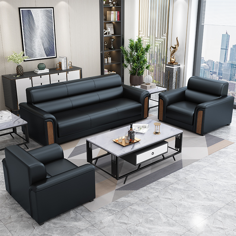 Office sofas minimalist modern business reception room Guest Single Trio office Office Tea Table Combo Suit