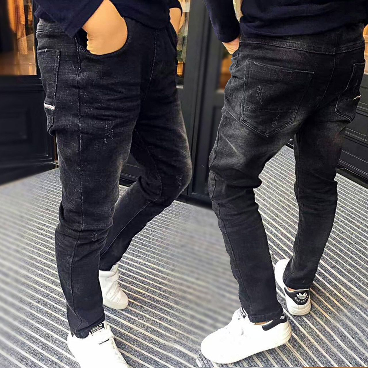 boys black jeans