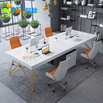 Desk Clerk Desk Office Table Brief Modern Screen 4 6 4-four station Creative table and chairs Composition