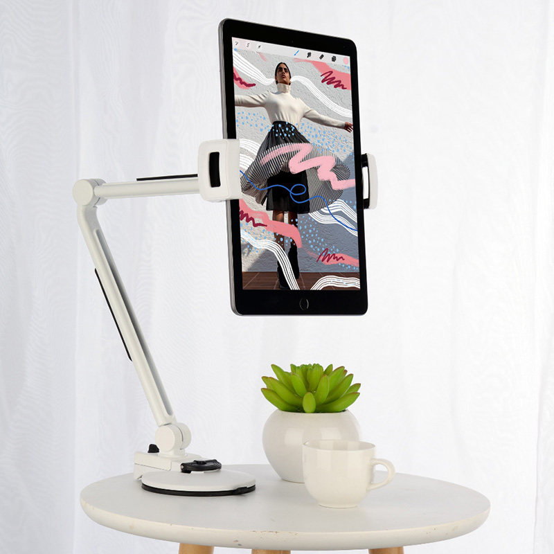 Suction type mobile phone holder tablet frame desktop bedside table car live broadcast lazy ipad adjustable lengthy