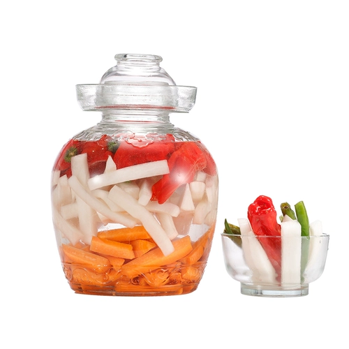 娜祺 Четыре магнитные магниты Буди бегемой 茆 Прозрачная маринованная банка дома маринованные маринованные овощные овощи