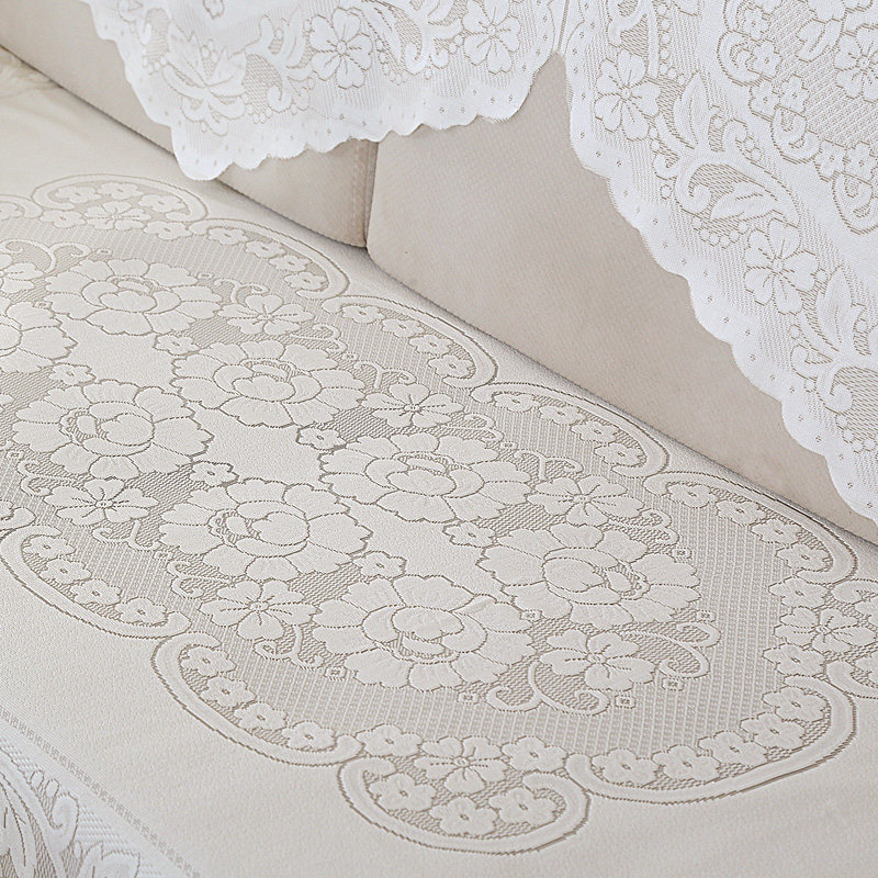 Four seasons ice silk sofa towel lace fabric leather sofa cushion business cover towel armrest back towel all-inclusive sofa cover