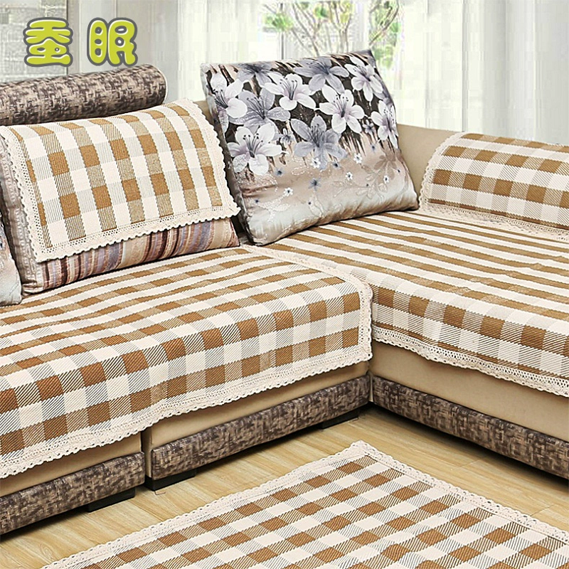 Đệm sofa gỗ đặc phong cách Châu Âu vải thô cũ vải thô lưới vải sofa khăn trải sofa bọc vải thô bọc da sofa cũ đệm chống trượt - Ghế đệm / đệm Sofa