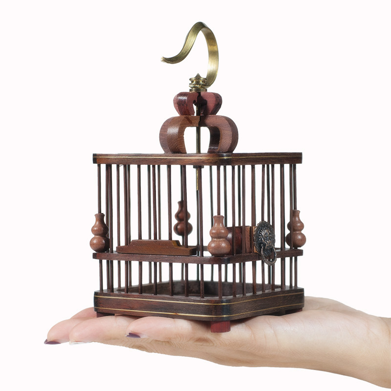 Pure handmade solid wood mahogany Cage Cricket reptile crawler called jar utensils Cricket Classic Boutique