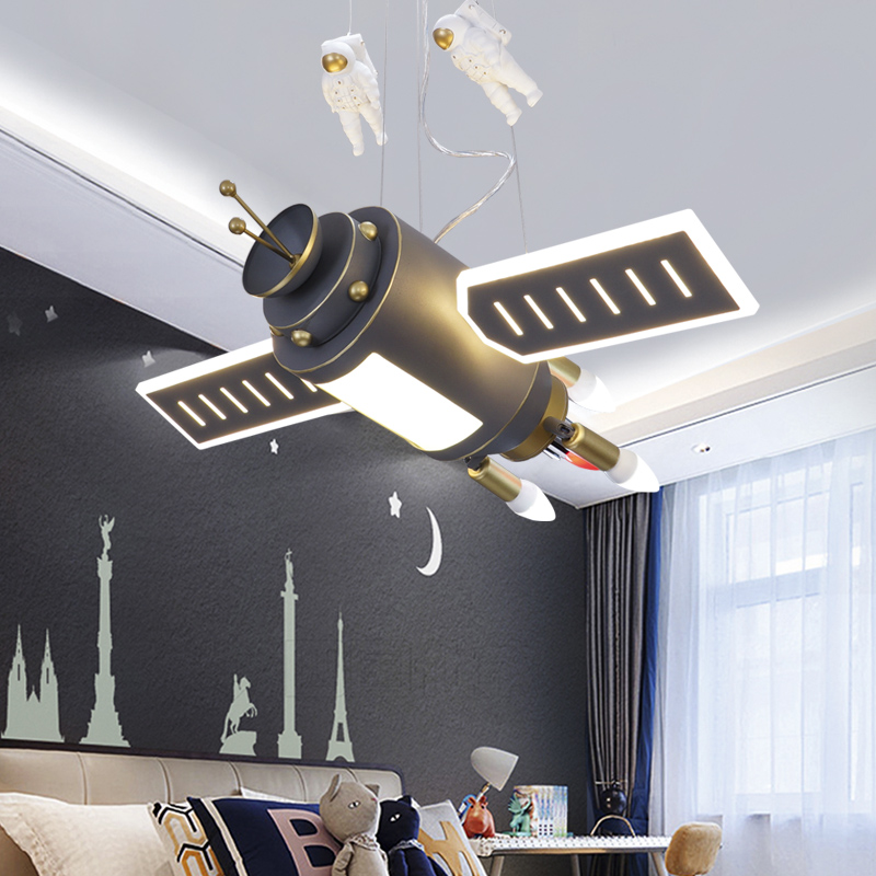 Cartoon Satellite Light Children's Room Chandelia Boy Bedroom Room Lamp American Minimalist Retro Personality Creative Luminaire