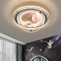 Космонавт, креативный мультяшный космический потолочный светильник для детской комнаты для мальчиков для спальни, защита глаз