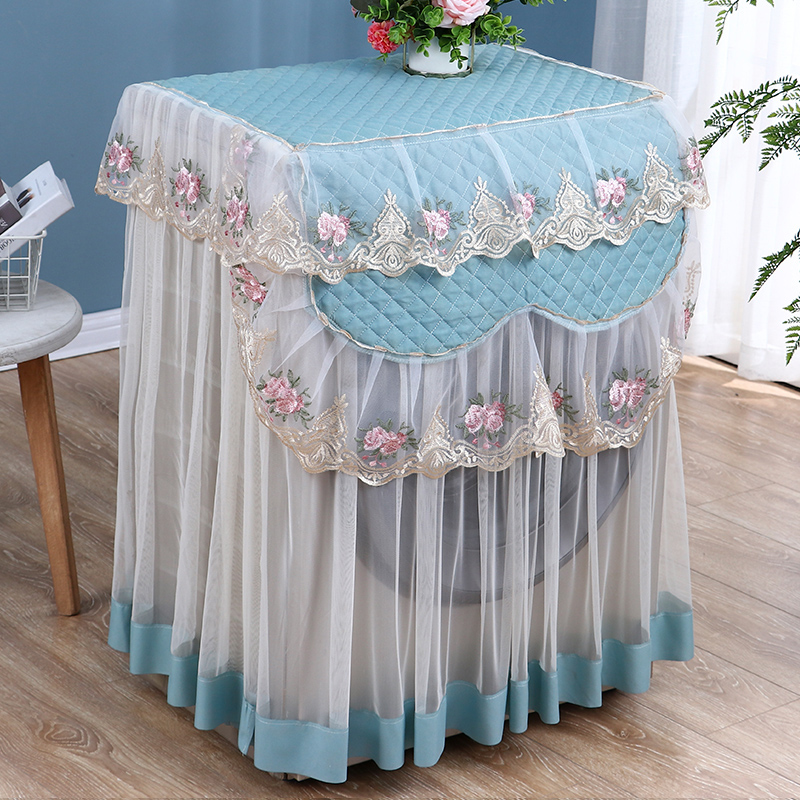 Warm love washing machine dust cover 2022 new lace fabric Haiermei's universal drum washing machine sunscreen