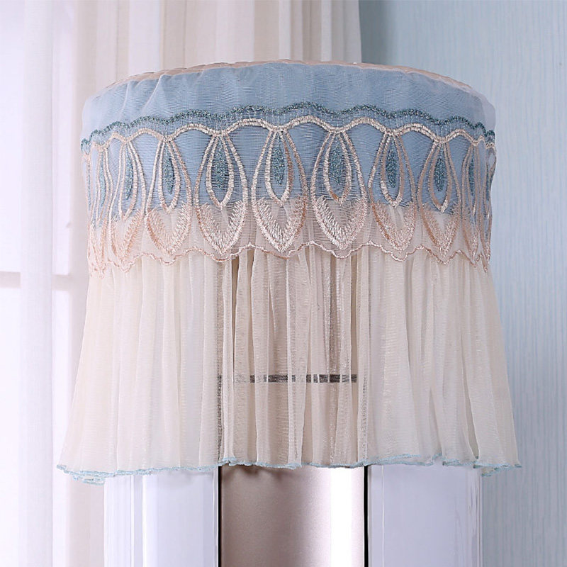 Wen Love new air conditioning cover simple lace cylindrical standing cabinet cloth air conditioning top dust cover cover
