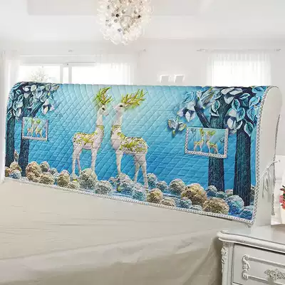 Wen love new cotton cotton cartoon printing bedside cover fabric thick strap design dust cover four seasons available