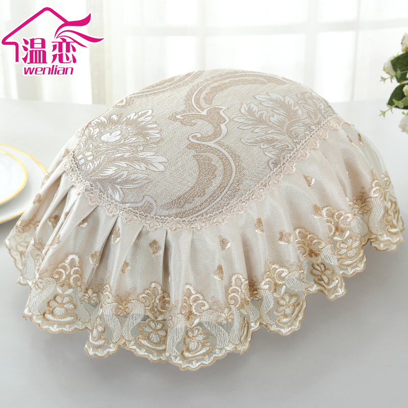 Wen Lian Home Fabric Home Oval Rice Cooker Cover Lace Pastoral Rice Cooker Set Oil-proof Dust-proof Bed Bag