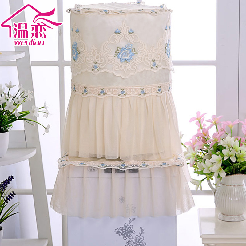 Warm love water dispenser cover dust cover Household living room water dispenser set Modern simple lace two-piece bucket set