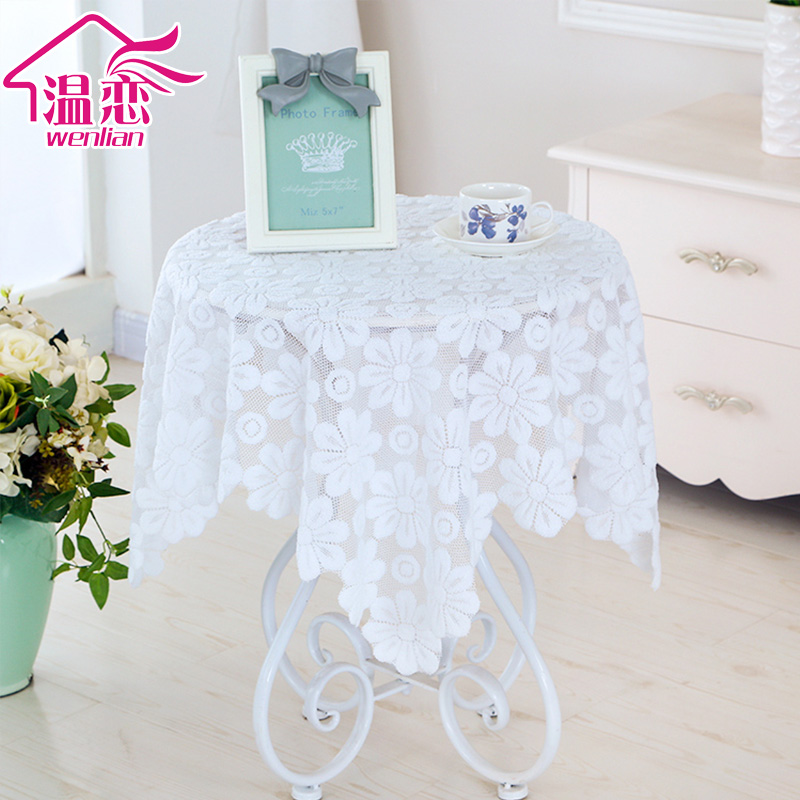 Warm Love Hollowed-out Multipurpose Towel Lace Small Tablecloth Cover Towel Cover Bed Head Cabinet Cover Towels small square towels white dust cover